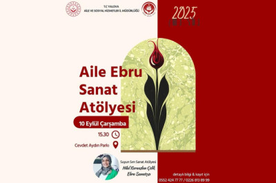 Yalova’da Aileler Ebru Sanatıyla Buluşuyor