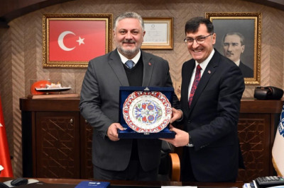 Başkan Gürel’den Başkan Kahveci’ye Ziyaret Teşekkürü