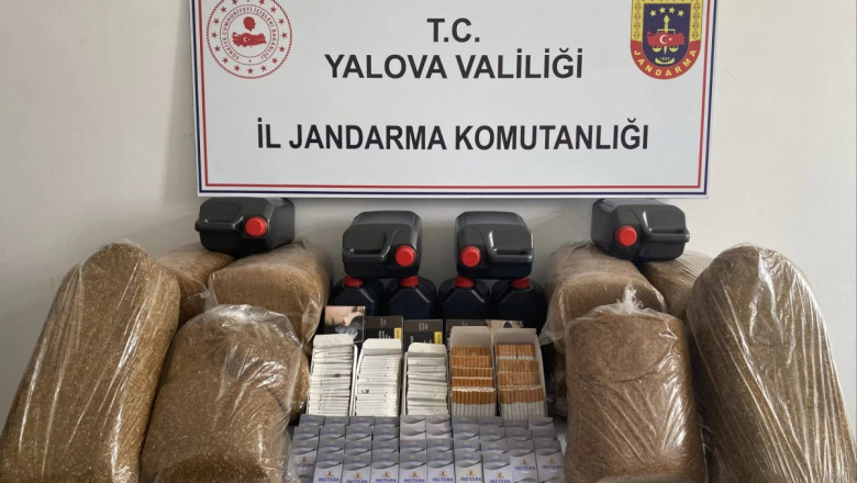 20 KİLOGRAM TÜTÜN VE 40 LİTRE ETİL ALKOL ELE GEÇİRİLDİ