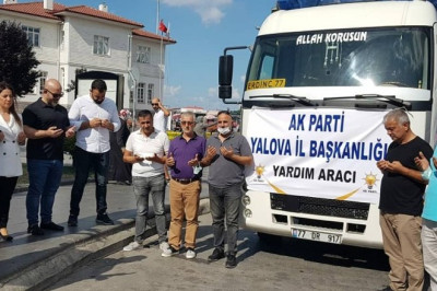 AK PARTİ’DEN AFET BÖLGESİ KASTAMONU’YA YARDIM KAMYONU