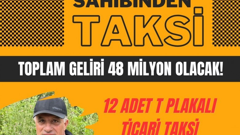 ŞİMDİ DE TAKSİ PLAKASI SATIYOR!