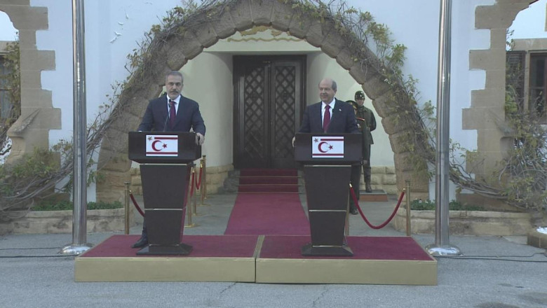 SON DAKİKA HABERİ... Dışişleri Bakanı Hakan Fidan KKTC'de: İki devletli çözüm için umutluyum