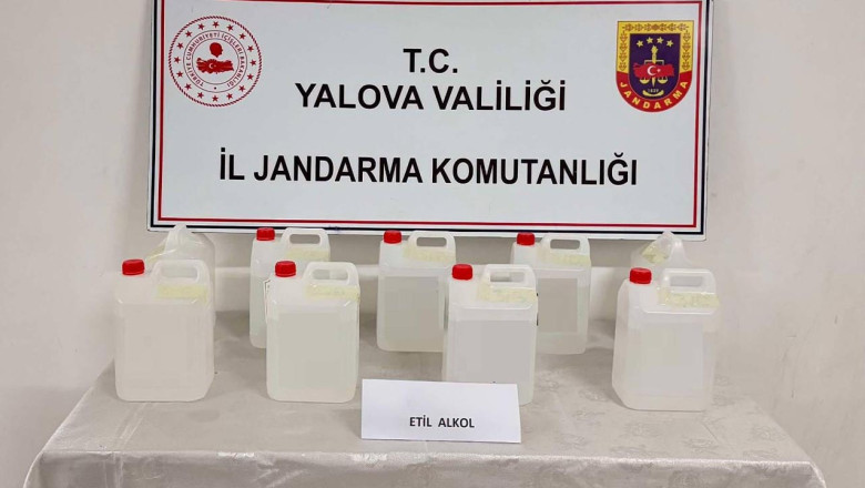 Yalova Jandarması Litrelerce Alkol Ele Geçirdi!