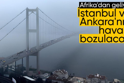Afrika üzerinden yüksek basınç geliyor: Hava kalitesi düşecek