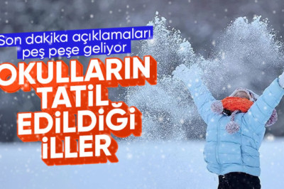 Eğitime kar engeli: Pazartesi günü bazı illerde okullar tatil edildi