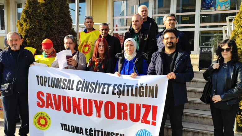 Eğitim Sen'den Toplumsal Cinsiyet Eşitliği Mücadelesine Destek ve MEB'e Tepki!