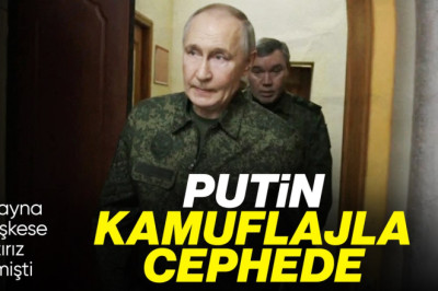 Putin, askeri üniformasıyla Kursk bölgesinde