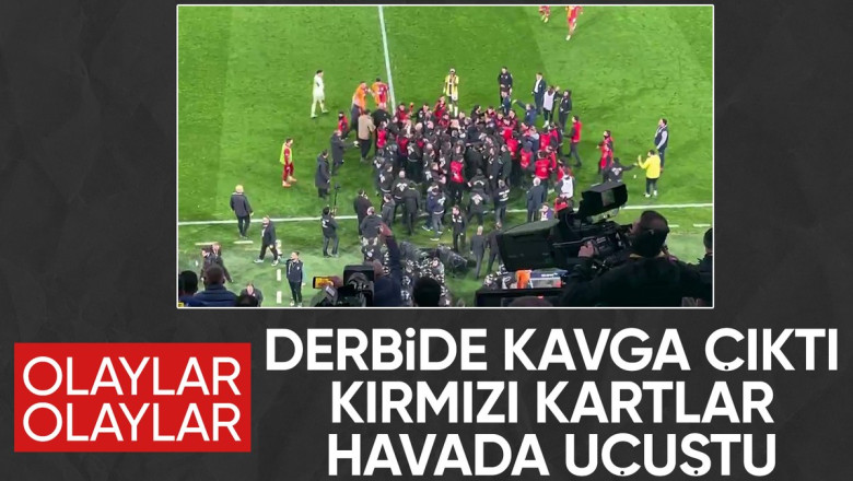 Fenerbahçe-Galatasaray derbisinde kavga çıktı