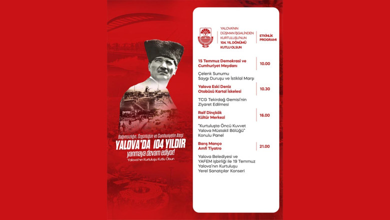 Yalova’nın Kurtuluşu Çeşitli Etkinliklerle Kutlanacak