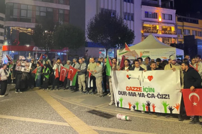 Sumud Filosu’na Saldırı Yalova'da Protesto Edildi