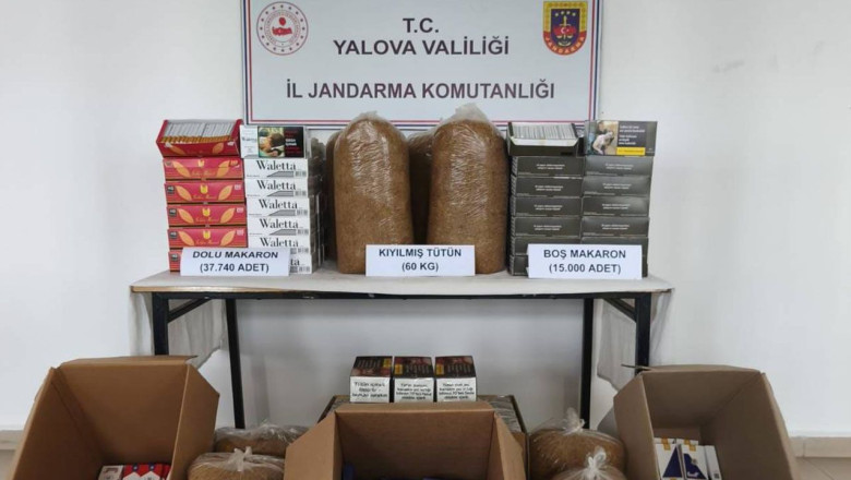 Yalova’da Kaçak Tütün Operasyonu: 1 Kişi Tutuklandı