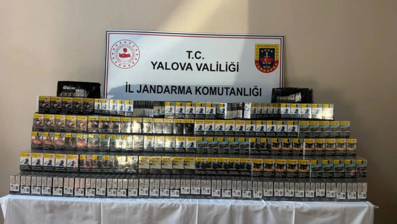 3 BİN PAKET FATURASIZ SİGARA ELE GEÇİRİLDİ