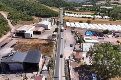 5 KİLOMETRELİK YOLDA ÇİZGİ ÇALIŞMASI TAMAMLANDI