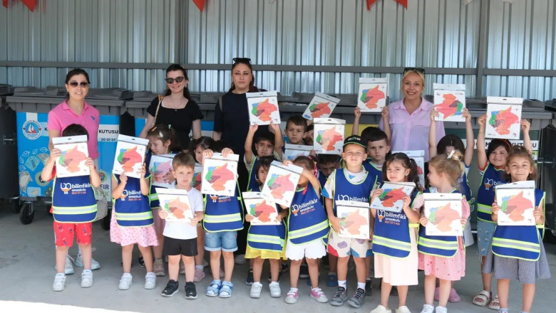 Çiftlikköy Belediyesi Sıfır Atık Merkezi’nde miniklere çevre eğitimi