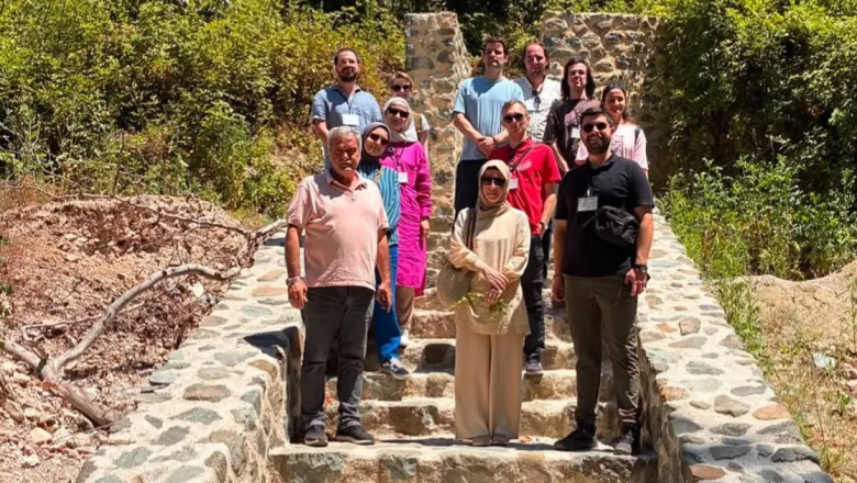 Teşvikiye'deki tarihi su kemerlerini inceledi