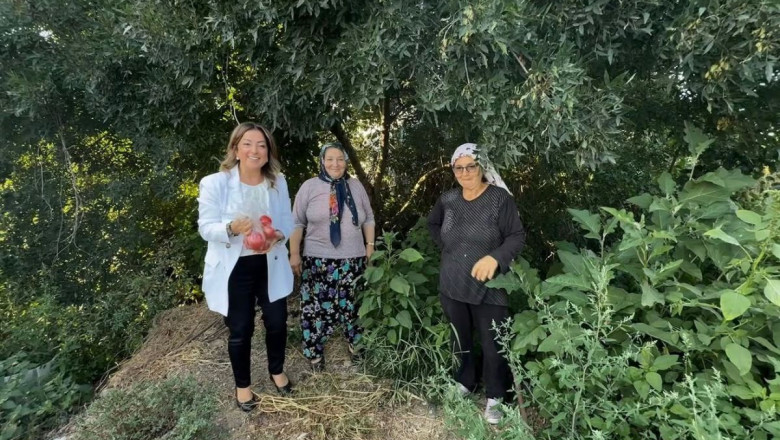 BATTAL’DAN KAZIMİYE’DE KADIN ÇİFTÇİYE ZİYARET