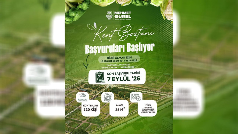 Yalova’da Kent Bostanı Heyecanı